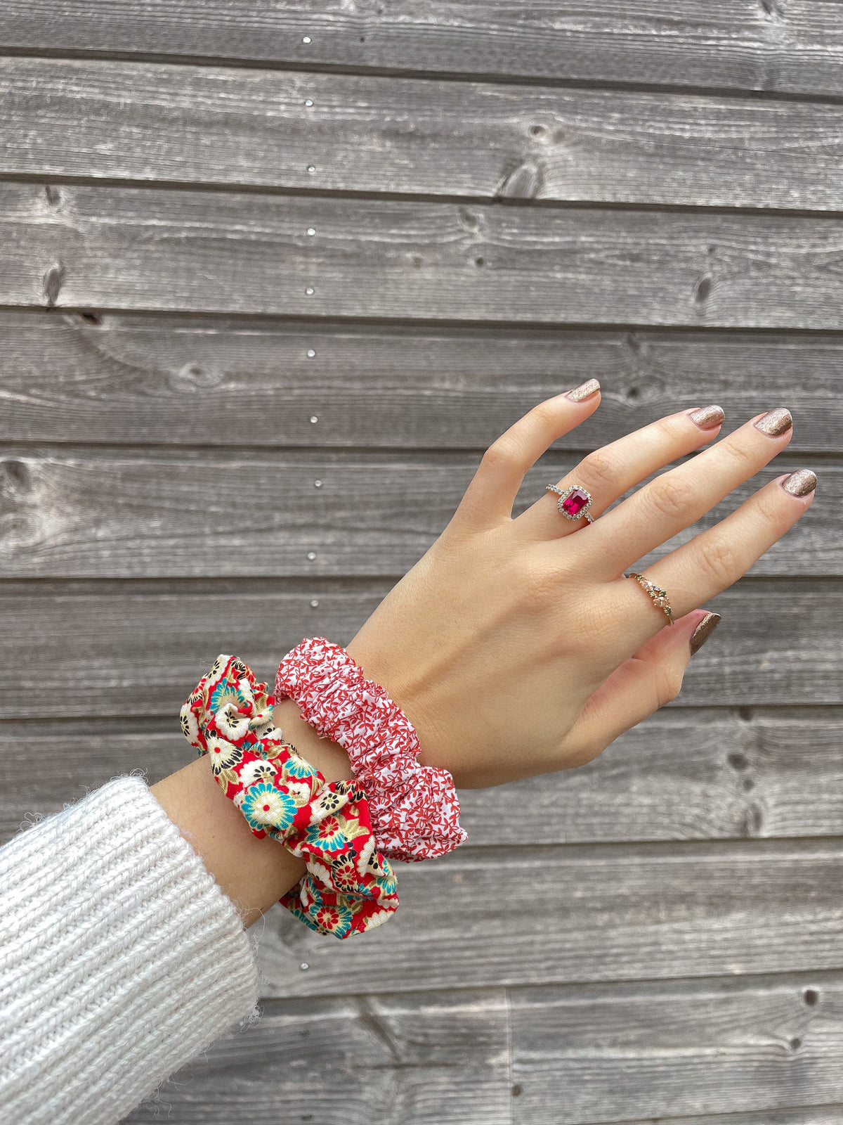 Lot de 2 scrunchies