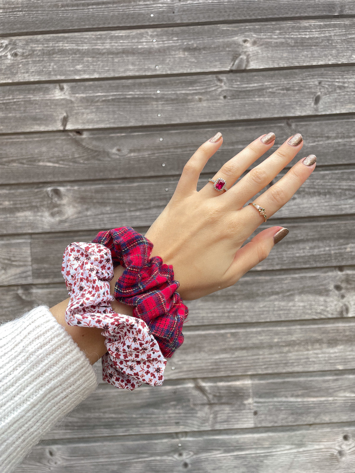 Lot de 2 scrunchies