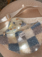 Sac banane mouton vichy bleu