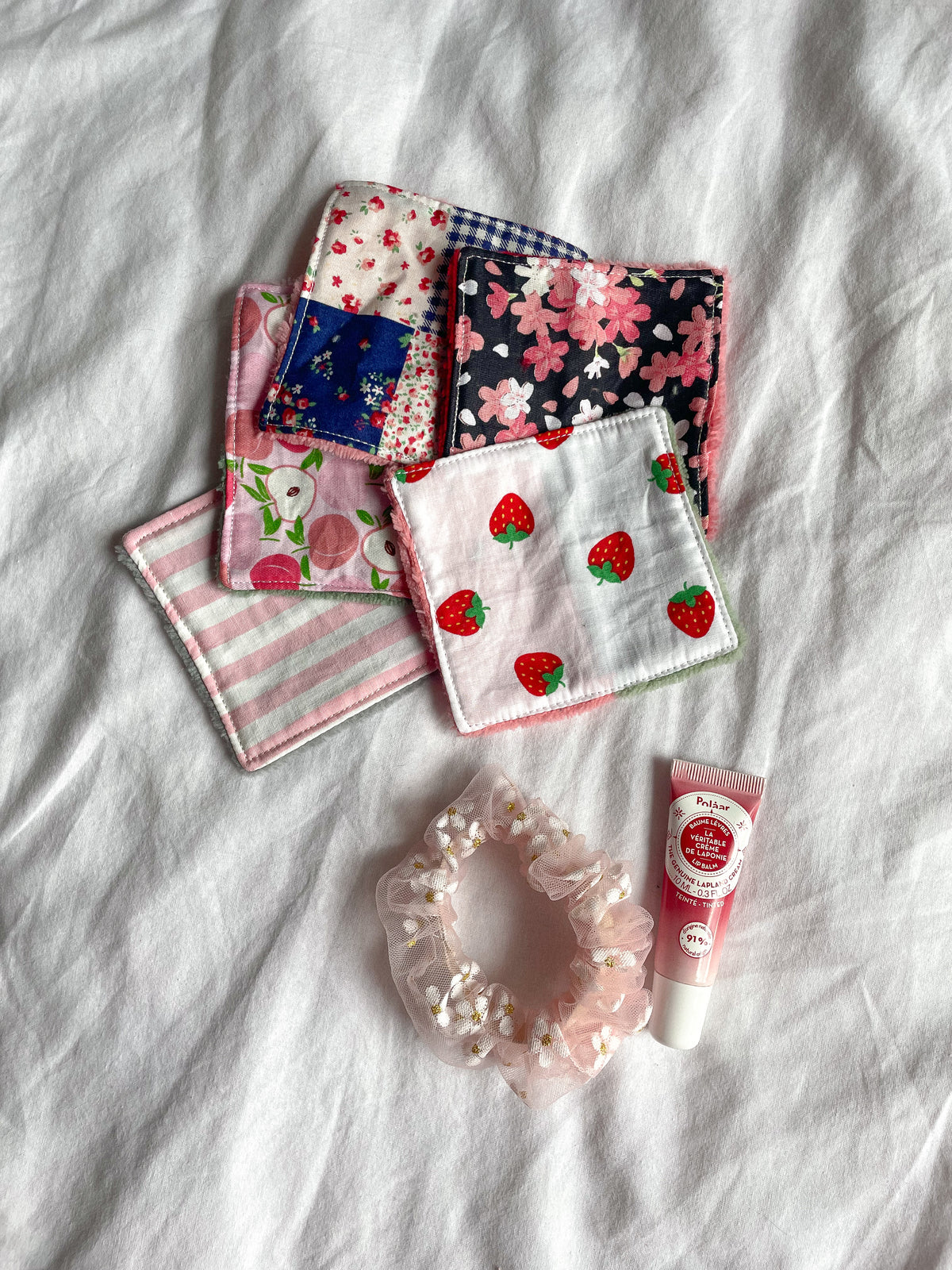 Coffret fraises (lingettes+chouchou)