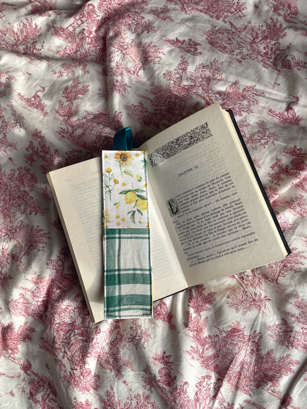 Marque page en tissu