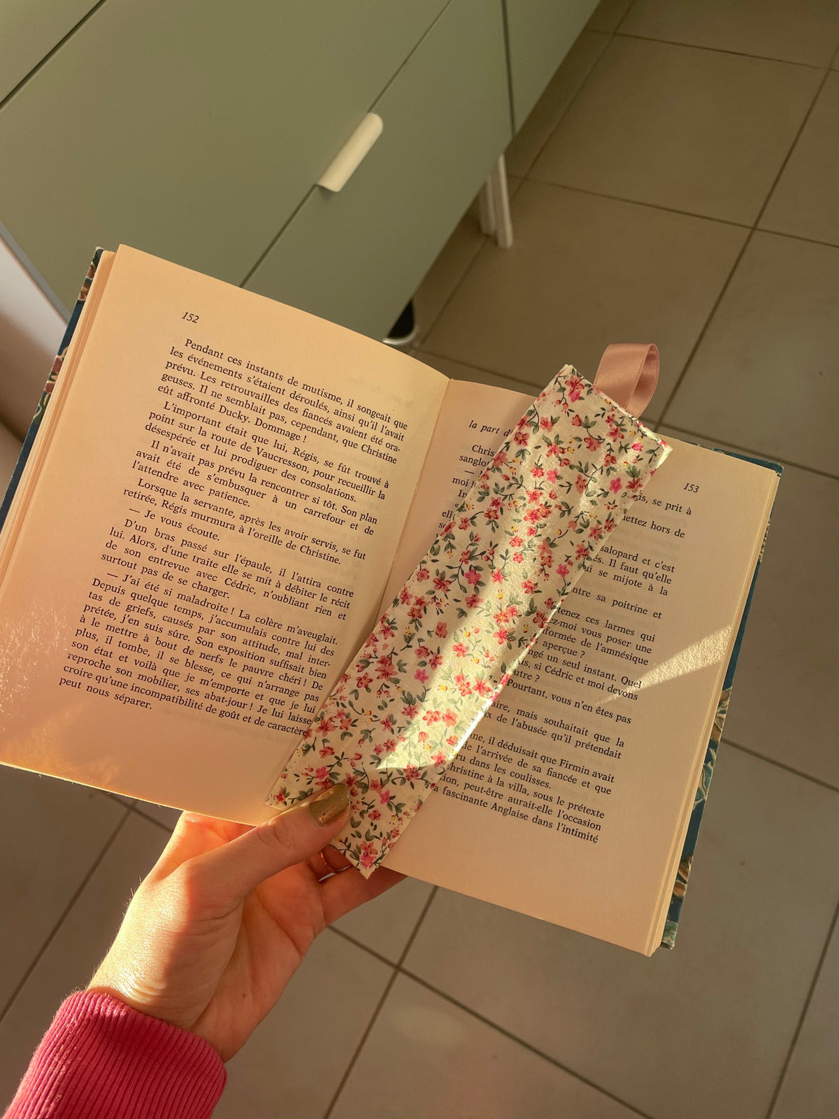Marque page en tissu