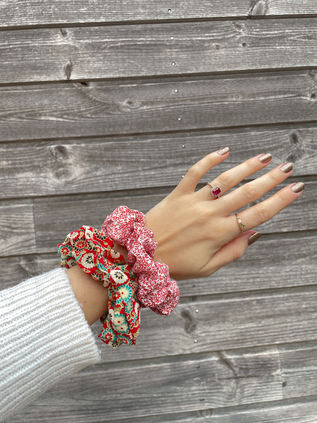 Lot de 2 scrunchies