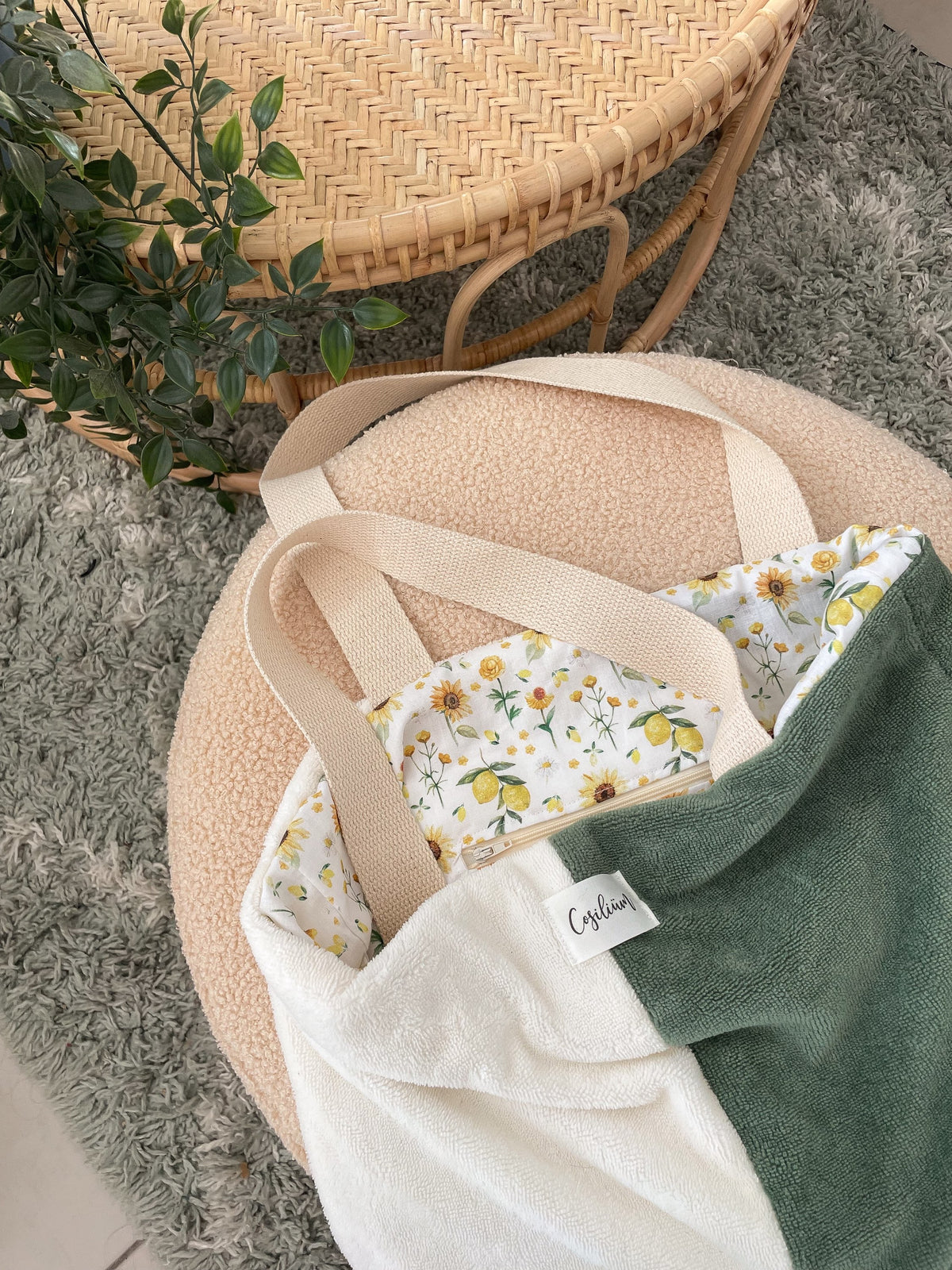 Tote bag bicolore