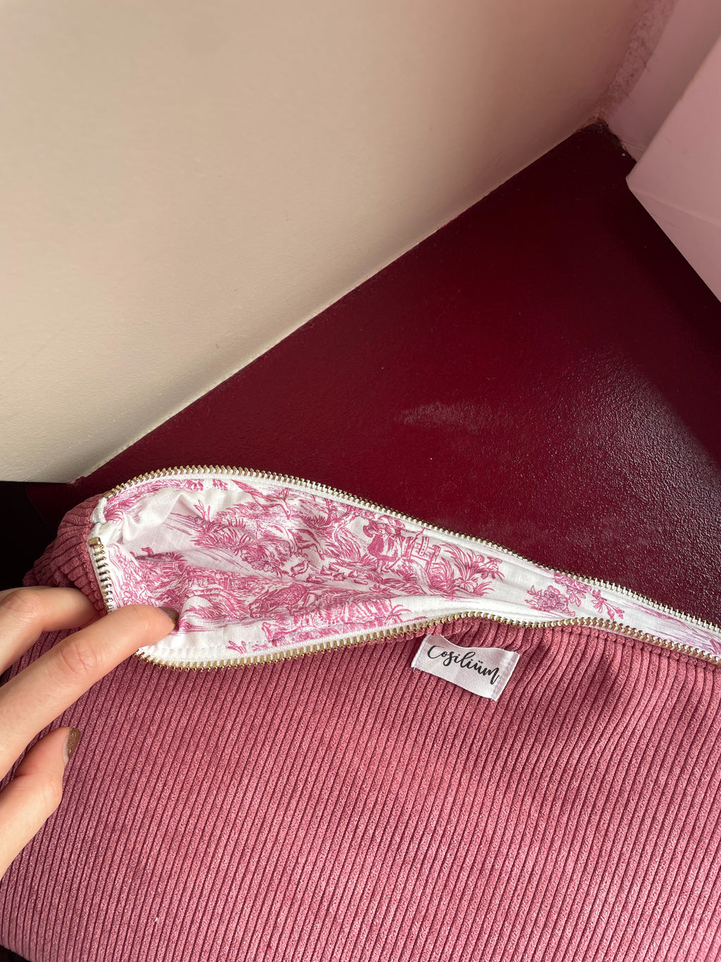 Housse d’ordinateur jouy rose