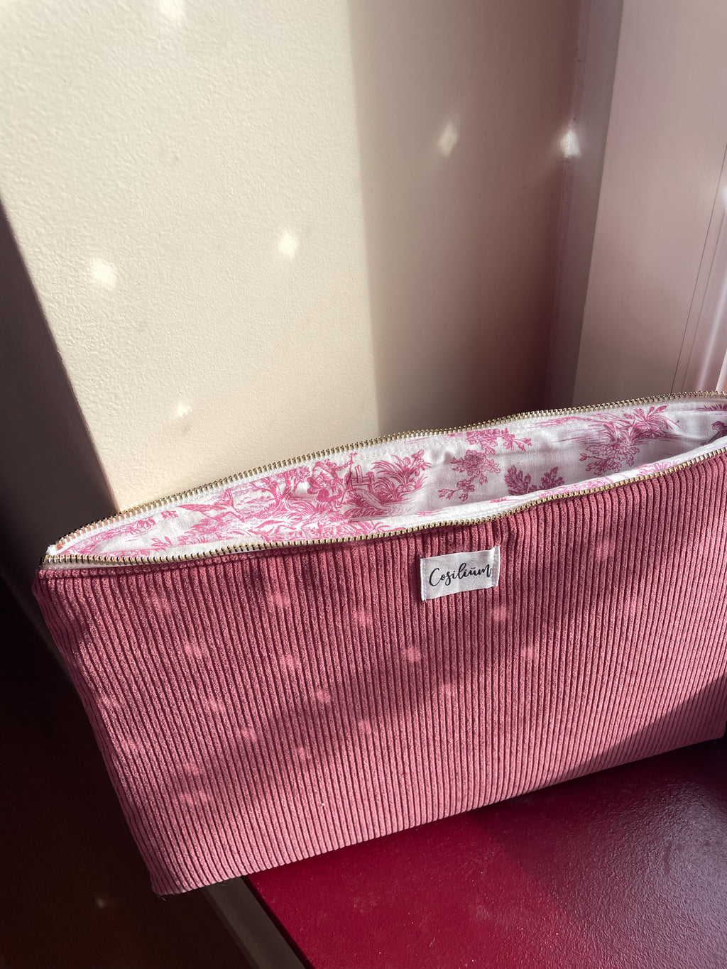 Housse d’ordinateur jouy rose